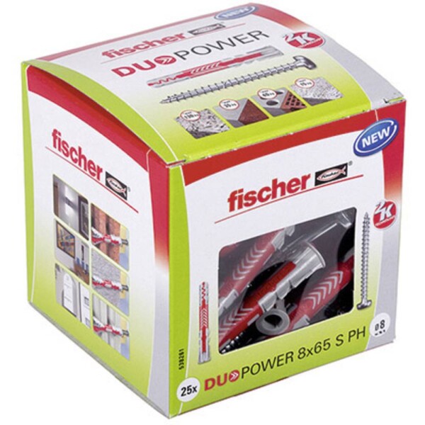 Fischer DUOPOWER 8x65 S PH LD 2komponentní hmoždinka 65 mm 8 mm 538261 25 ks; 538261