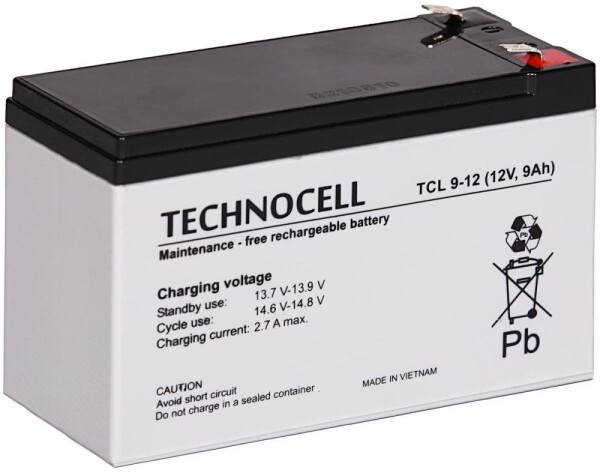 Technocell TCL9-12 TECHNOCELL akumulátor AGM 12V 9Ah
