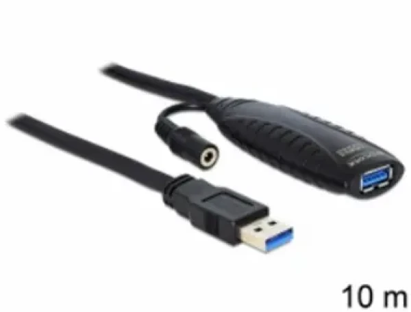 Delock predlžovací kábel USB 3.0 A samec - samica / aktívna / 10m (83415)