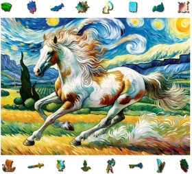 Wooden City Drevené puzzle Rýchly kôň 1010 dielikov