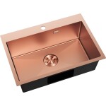 MEXEN - Solix oceľový drez 1-bowl 650 x 450 mm, meď 6403651000-65
