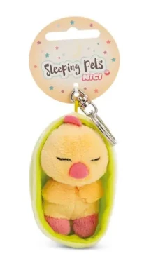 Nici GREEN kľúčenka spiaca Kuriatko + svetlo zelený košík 12 cm