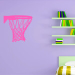 Veselá Stena Samolepka Basketbalový kôš Farba: béžová, Veľkosť: 60 x 56 cm