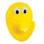 Spirella Smile detský háčik žltý / polyresin / samolepiaci / 40 x 50 mm (7610583067623)