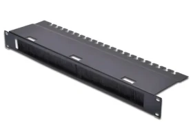 Digitus / Vyväzovací panel / s kefovou lištou / 1U / 24 káblov / čierna (DN-19 ORG-3U-SW)