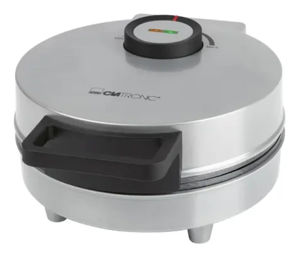 Clatronic HA 3833 čierna, strieborná / Vaflovač / 1200 W / 1 vafle / okrúhly tvar (HA 3833)