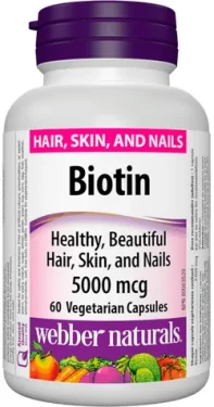 Webber naturals Biotín 5000mcg 60 kapsúl (09549)