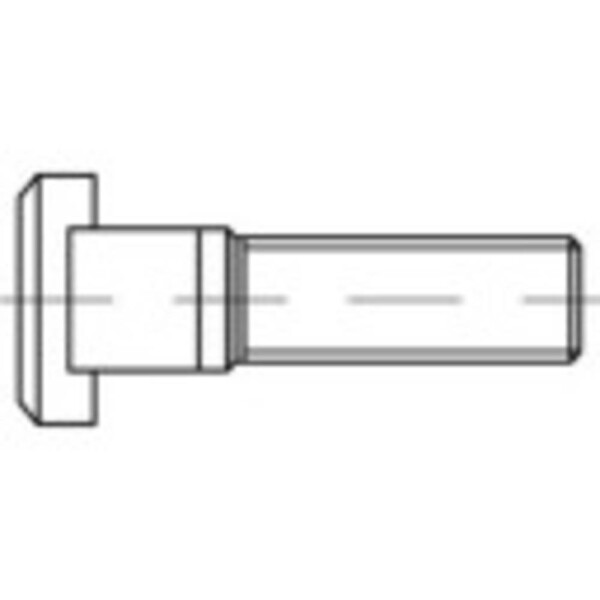 Skrutka s T hlavou TOOLCRAFT 112528 M16 DIN 787 125 mm x 16 mm štvorhran oceľ 10 ks; 112528