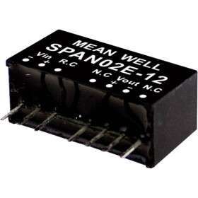 MEAN WELL SPAN02A-12 DC / DC menič napätia, modul 167 mA 2 W Počet výstupov: 1 x; SPAN02A-12