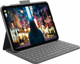 Logitech Logitech Slim Folio - Tastatur und Foliohulle - kabellos - Bluetooth LE - QWERTY - Spanisch - Oxford Gray - fur Apple 10.2-inch iPad Wi-Fi, 10.5-inch iPad Pro Wi-Fi, 10.9-inch iPad Wi-Fi, iPad Air Wi-Fi