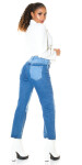 Trendy Patchwork Look Boyfriend Jeans denimblue