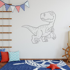 Veselá Stena Samolepka Dinosaurus Farba: šedá, Veľkosť: 60 x 56 cm