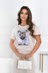 BLÚZKA FRANCISCA OFF PINK BLUE M