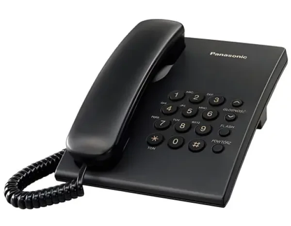 Panasonic KX-TS500 čierna / Jednolinkový telefón / Montáž na stenu (KX-TS500 Black)