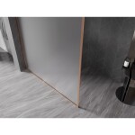 MEXEN/S - Kyoto-XF Sprchová zástena WALK-IN s rámom 80 x 202, dekor 10 mm, meď kartáčovaná 800-080-104-65-30-X