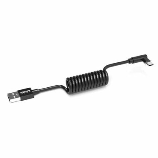 PORT CONNECT Spring Cable USB-A do USB-C 10 PACK čierna (900063/10)