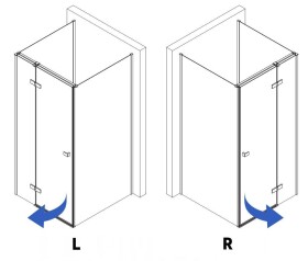 REA/S - Sprchovací kút Atlas 100x100 Chrome vľavo KPL-K4964