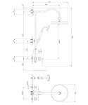 OMNIRES - ARMANCE sprchový stĺp zlatá /GL/ AM5244GL