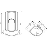 KERRA - Kabína s hydromasážou Silver Prime 90 5907548107923