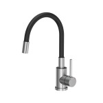 Quadron Quadron - Oceľový drez LUKE 110 WORKSTATION BRUSH NICKEL s kuchynskou batériou ZLE-09009