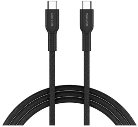 Canyon OnWire CCAP60CL čierna / Nabíjací kábel / USB-C - USB-C / 60W PD / opletený / 1 m (CND-CCAP60AB10B)