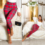 Sexy Koucla checkered Highwaist Pants red XL