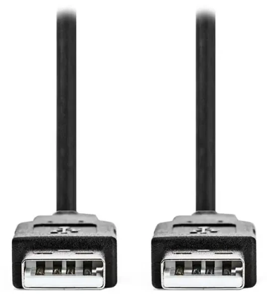 Nedis / Kábel USB 2.0 / USB-A - USB-A / čierny / bulk / 5 m (CCGL60000BK50)