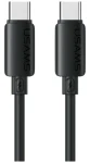 USAMS U98 čierna / Dátový kábel / USB-C - USB-C / 60 W / 3 A / 1 m (SJ787USB01)