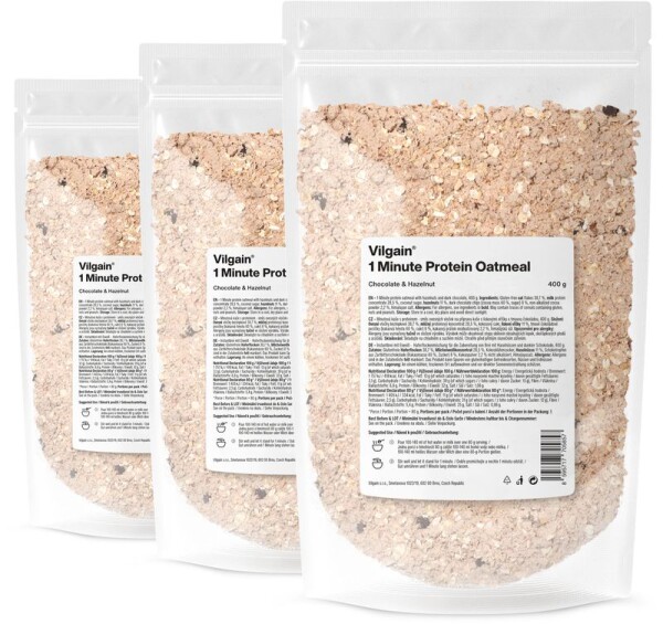 Vilgain Minútová proteínová kaša – 3× čokoláda a lieskové oriešky
