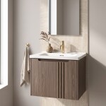 REA - Kúpeľňová skrinka s umývadlom Rivo DB86-60L-1 Dark 60cm REA-M0604