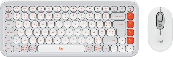 Logitech POP Icon Combo biało-pomarančový (920-013110)