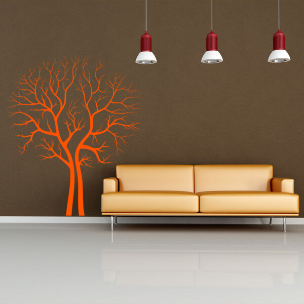 Veselá Stena Samolepka Strom na jeseň Farba: oranžová, Veľkosť: 100 x 118 cm