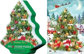 EUROGRAPHICS Puzzle v plechovej krabičke Vianočný stromček