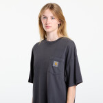 Tričko Carhartt WIP S/S Hudson Pocket T-Shirt UNISEX Black Chalk Wash XL