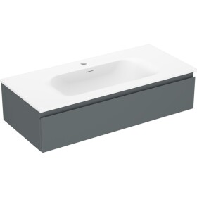 MEXEN/S - Orio kúpeľňová skrinka 100 cm s umývadlom Vela, 1 šuplík, grafit mat/biela mat 91A10-10023-1-BF66-W23M01