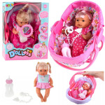 Mamido Detská cikajúca bábika Bobas v nosiči s príslušenstvom