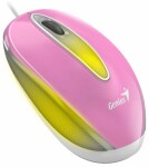 Genius DX-Mini Optická drôtová myš s podsvietením RGB ružová / 1000 dpi / USB (31010025407)