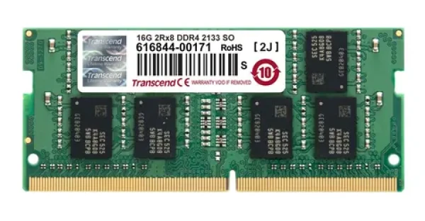 Transcend 16GB (1x16GB) 2133MHz / SODIMM / DDR4 / CL15 / 1.2V / 2Rx8 (TS2GSH64V1B)