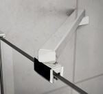 H K - Vaňová zástena S2 STRIPE 120x140cm - dvojdielna sklopná, číre sklo so vzorom, varianta pravá SE-S2STRIPE-12