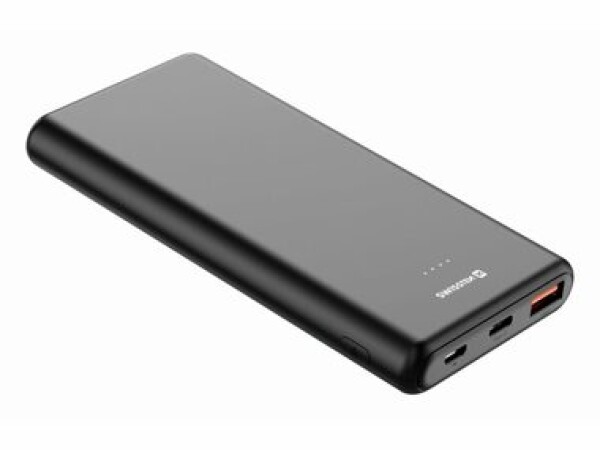 Swissten 22013912 10000 mAh čierna / Power Bank / 12V / 3A / USB-C amp; USB amp; micro-USB (22013912)