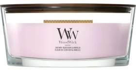 Woodwick Cherry Blossom Vanilla Elipsa 453,6 g / Vonná sviečka / sviečka loď / doba horenia 30-40 hod (2238142)