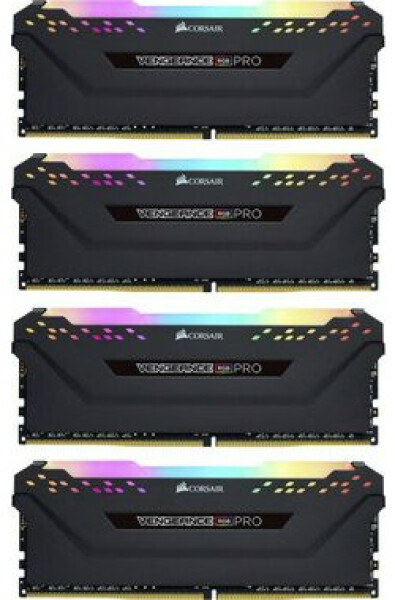 Corsair Vengeance RGB Pro Black 64GB (4x16GB) 3600MHz / DDR4 / PC4-28800 / CL18-22-22-42 / 1.35V / XMP2.0 (CMW64GX4M4D3600C18)