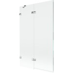 MEXEN/S - Lunar vaňová zástena 2-krídlová ľavá 110 x 150, transparent, chróm 897-110-100-01-00-L