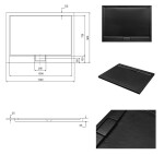 BESCO - Obdĺžniková sprchová vanička AXIM - STONE EFFECT - Farba - Stone efect, Rozmer A - 120 cm, Rozmer B - 90 cm VANKAXIM1290S