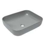 Umývadlo na dosku SAT Infinitio 50x39 cm šedá mat bez prepadu SATINF5039LGRM SATINF5039LGRM