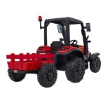 Mamido Detský elektrický traktor BLAST s prívesom 2x200W červený
