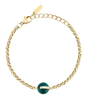 Trussardi Pozlátený dámsky náramok s achátom T-Round TJAYF08