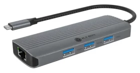 Icy Box IB-DK4034a-CPD strieborná / Dokovacia stanica / USB-C / 3x USB-A 3.2 Gen2 / HDMI / RJ-45 / 100W PD (IB-DK4034a-CPD)