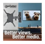 Manhattan výsuvný nástenný držiak TV / Držiak pre televízie / 13 "-42" / nosnosť 20 kg / VESA 200x200 / naklápací (461399)