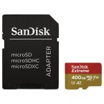 SanDisk Extreme microSDXC 400GB / UHS-I U3 V30 / čítanie: 160 MBs / zápis: 90MBs / vhodné pre 4K / dopredaj (SDSQXA1-400G-GN6MA)